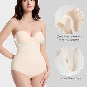 Seamless Strapless Shapewear Bodysuit